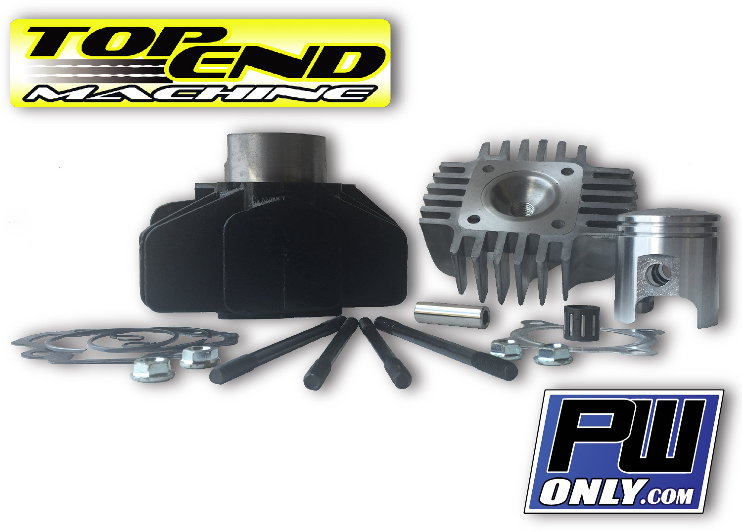 thumbnail image 2 of Yamaha PW50 60cc Big Bore Kit – Cylinder Head & Piston Top End Rebuild 1981-2022 2 of 6
