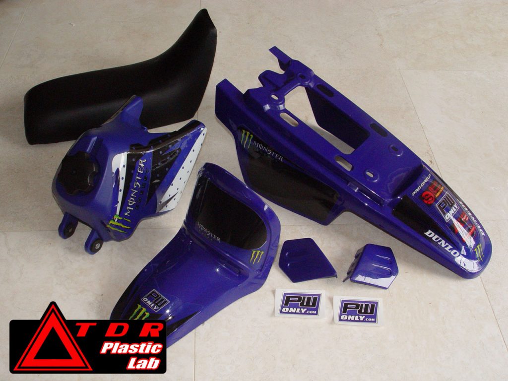 PW50 Blue Plastic, Fuel Tank, Graphics, and Seat Yamaha PW50 Parts