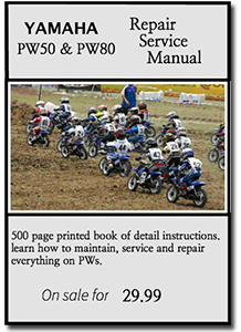 Yamaha PW50 J Peewee 4X4 revue technique workshop service Manuel  1982 