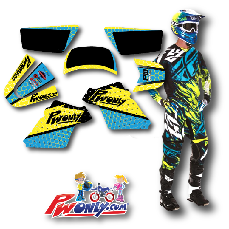 Premium PW50 Graphic kit with Plastics Yamaha PW50 Parts