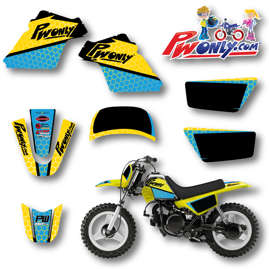 EVOLV Team Racing Graphics kit compatible with Yamaha All Years PW 50 