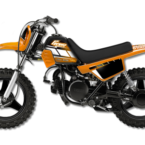 Orange PW50 Plastic Kit with Graphics, Black Seat and Black Fuel Tank