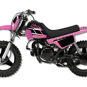 Pink PW50 Plastic Kit with Graphics, Black Seat and Black Fuel Tank - Image 5