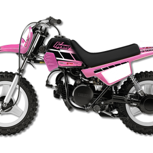 Pink PW50 Plastic Kit with Graphics, Black Seat and Black Fuel Tank - Image 6