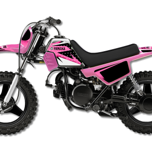 Pink PW50 Plastic Kit with Graphics, Black Seat and Black Fuel Tank - Image 2